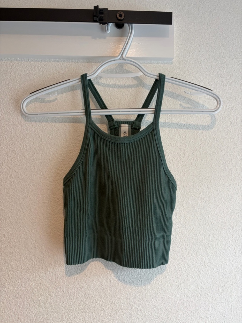 Altar'd State Ribbed Racerback Tank in Deep Green